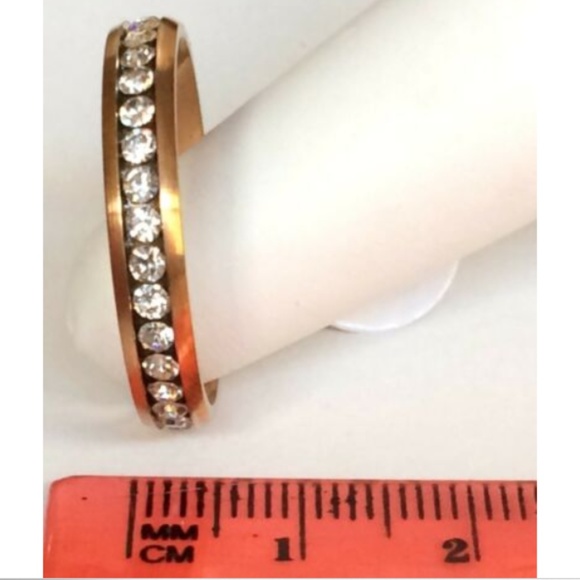 Rose Gold Eternity Ring Crystal Size 7 8 9 10 12 - Picture 8 of 8